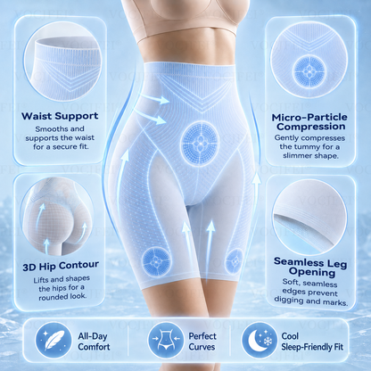 𝐕𝐎𝐂𝐉𝐅𝐄𝐈® 🧢 𝟐𝟎𝟐𝟔 Tragbare AC: 6-in-1 Berberin-Mikroperlen Kühl- & Schlankheits-Shaping-Shorts (-5°C Sofort-Effekt)