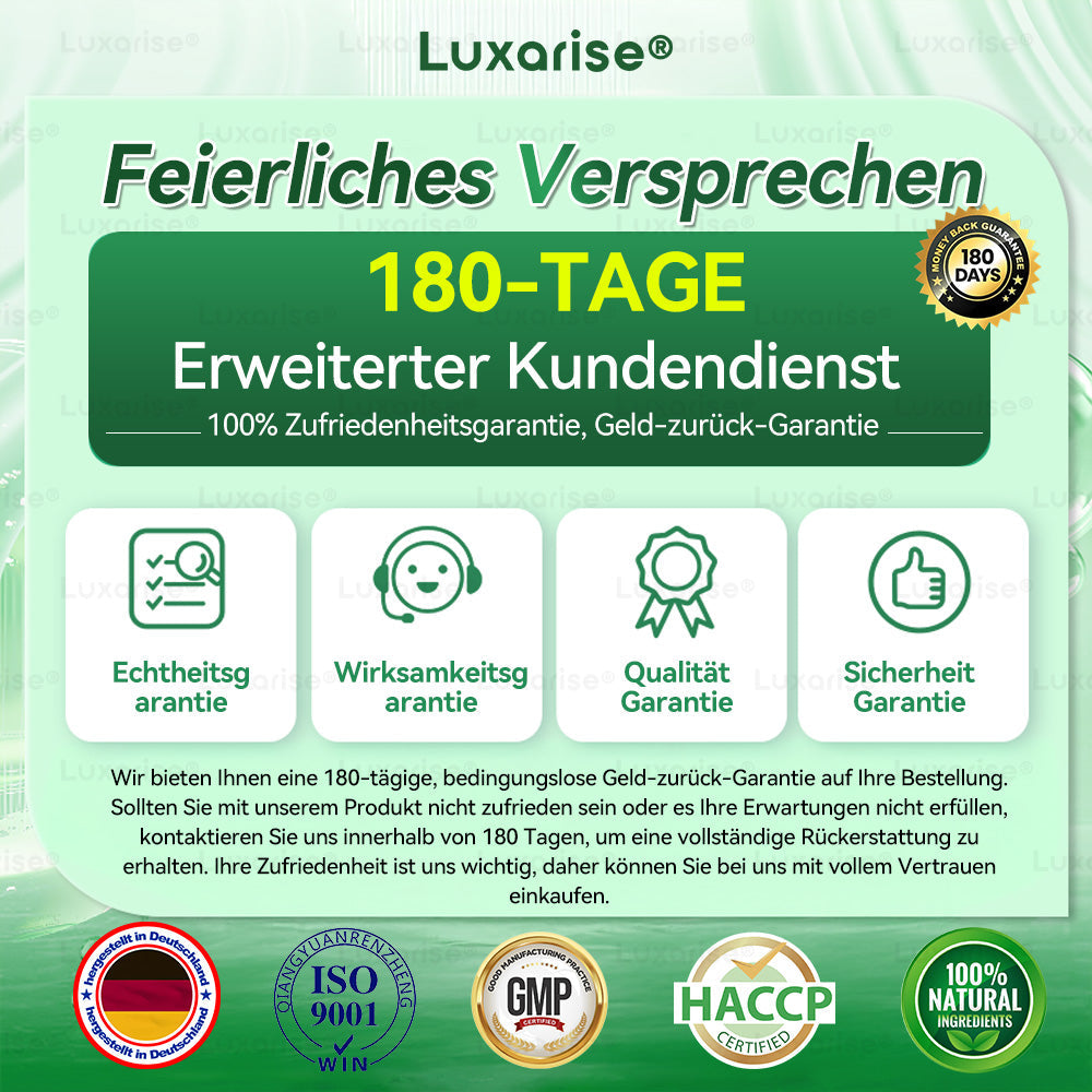 Nur noch 10 Boxen verfügbar! Extra 40 % Rabatt! Luxarise® ist ärztlich getestet & bewährt – 4–7 Boxen reichen für einen gesunden Körper und langanhaltende Ergebnisse. Wenn weg, dann erst wieder nächstes Jahr!