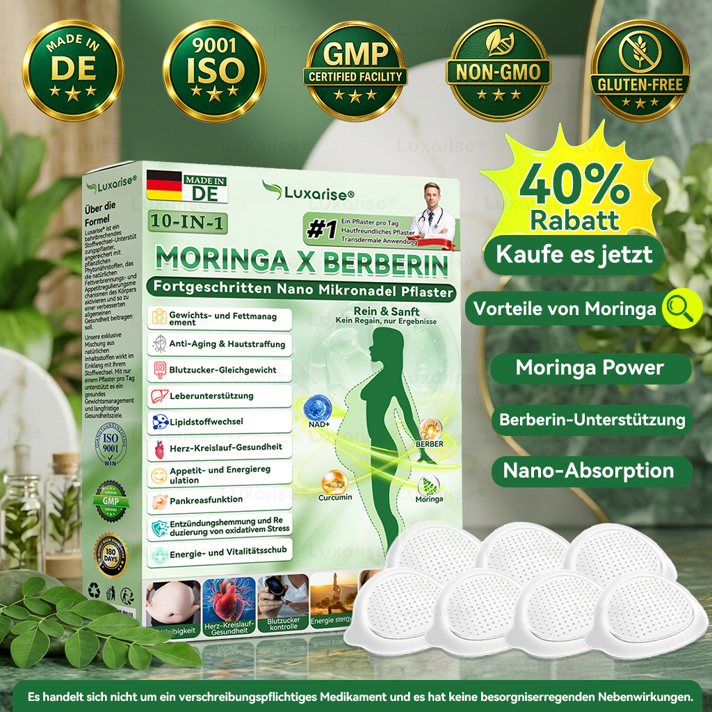 Nur noch 10 Boxen verfügbar! Extra 40 % Rabatt! Luxarise® ist ärztlich getestet & bewährt – 4–7 Boxen reichen für einen gesunden Körper und langanhaltende Ergebnisse. Wenn weg, dann erst wieder nächstes Jahr!